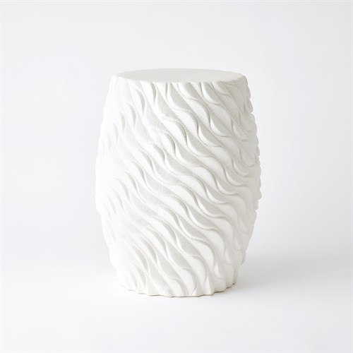 Wave Garden Stool-White Wave Garden Stool-White