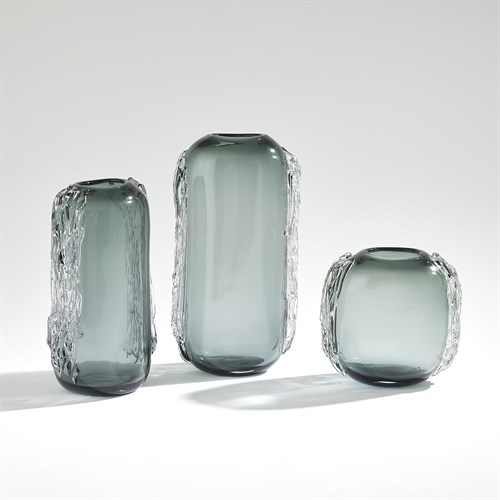 Side Squiggle Vases-Grey Side Squiggle Vases-Grey