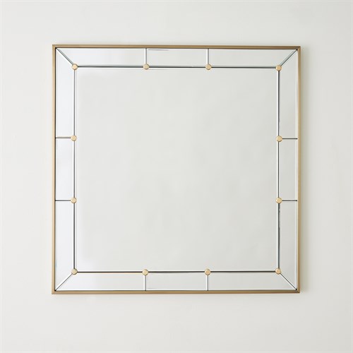 Square Stud Mirror-Brushed Brass Square Stud Mirror-Brushed Brass