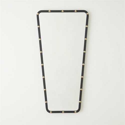 Irregular Triangle Mirror-Black w/Gold Studs Irregular Triangle Mirror-Black w/Gold Studs