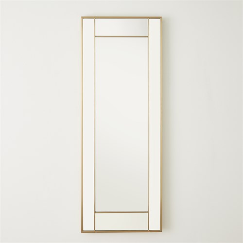 Block Framed Rectangle Mirror-Brass Block Framed Rectangle Mirror-Brass
