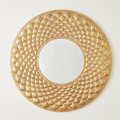 Fish Scale Wall Mirrors-Gold Fish Scale Wall Mirrors-Gold