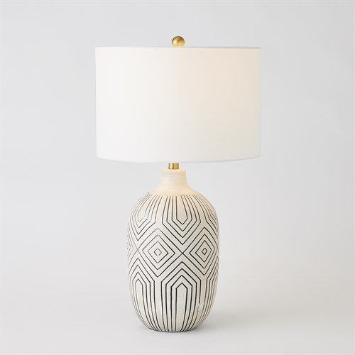 Labyrinth Table Lamp-Antique Cream/Black Labyrinth Table Lamp-Antique Cream/Black