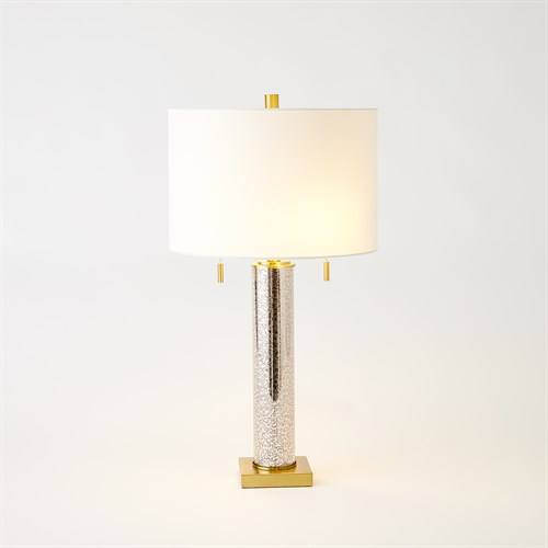 Mercury Glass Table Lamp-Silver Mercury Glass Table Lamp-Silver