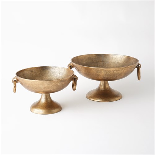 Ring Handle Bowls-Antique Brass