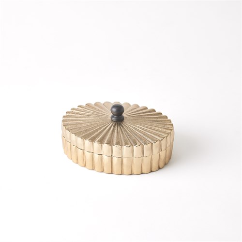 Oval Box-Gold w/Black Knob Oval Box-Gold w/Black Knob