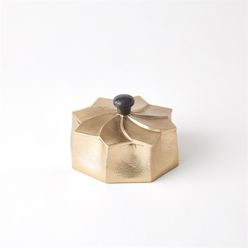 Flower Box-Gold w/Black Knob Flower Box-Gold w/Black Knob