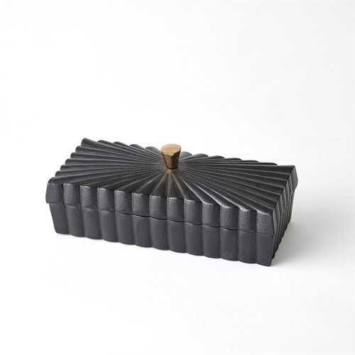 Rectangular Box-Black w/Gold Knob Rectangular Box-Black w/Gold Knob