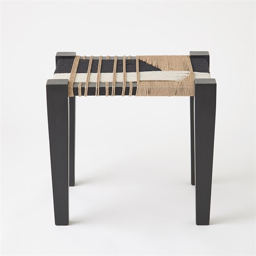 Jute Stool-Black/White/Natural Jute Stool-Black/White/Natural