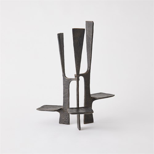 Triune Candleholder-Bronze