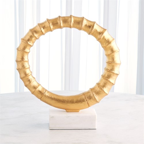 Infinity Horn Sculpture-Gold Leaf