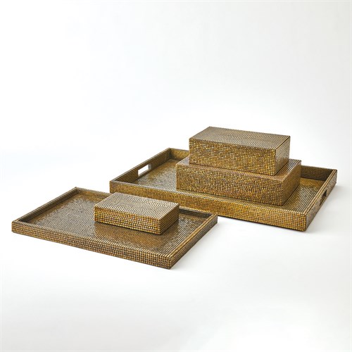 Lames Boxes and Trays-Aged Brass