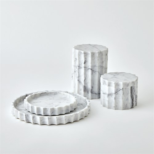 Ionic Jars and Trays-Grey White