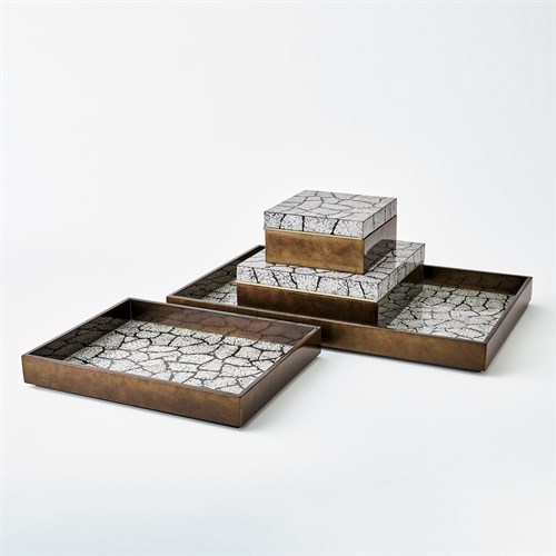 Eggshell Boxes and Trays-Antique Gold Leaf