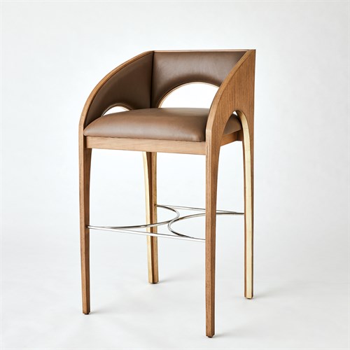 Arches Barstool-Nutmeg/Champagne