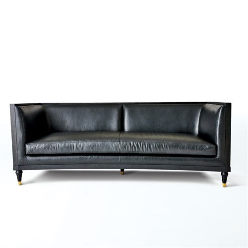 Arc Sofa-Black Leather