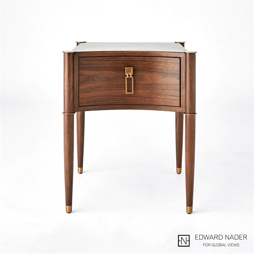 Triple Curve Side Table-Walnut