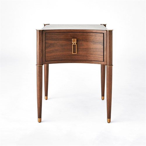 Triple Curve Side Table-Walnut