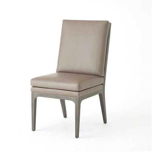 Abbott Dining Chair-Grey Leather