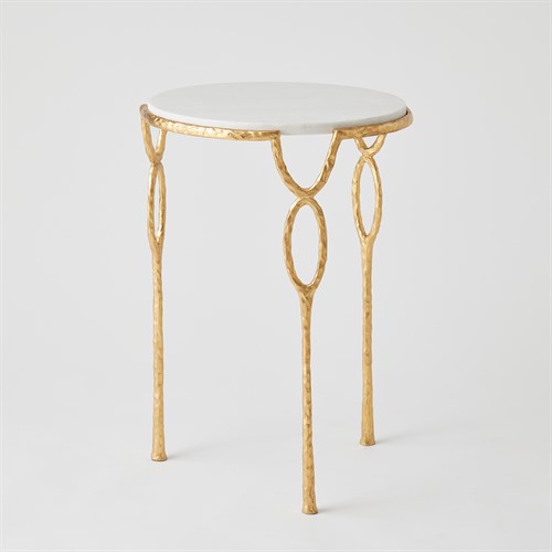 Chiseled Loop Table-Gold Leaf