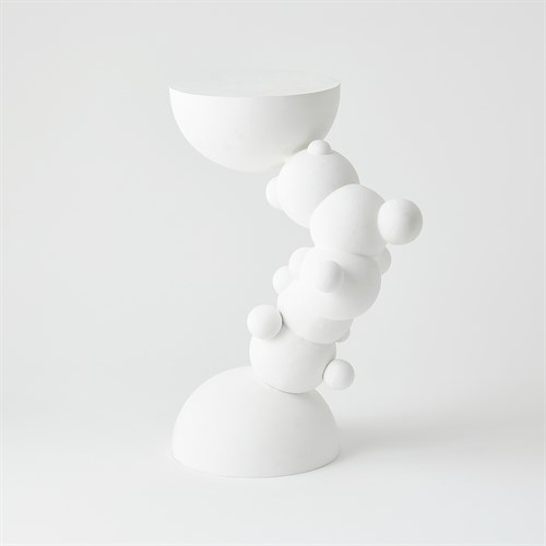 Bubbles Side Table-Matte White