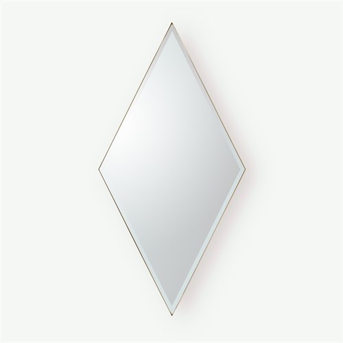 Elongated Diamond Mirror-Brass