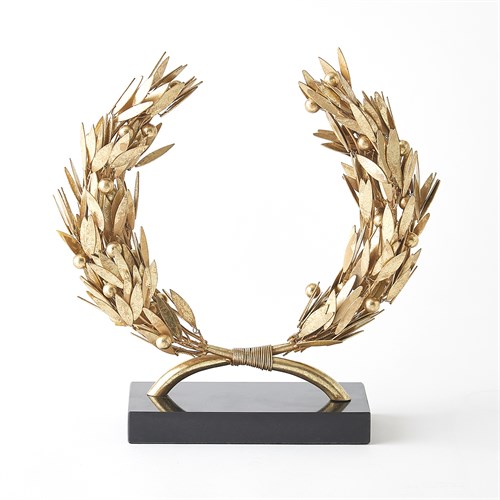 Laurel Wreath Sculpture-Gold Leaf