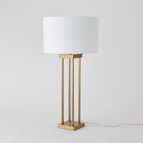 Four Pillar Table Lamp-Satin Brass Four Pillar Table Lamp-Satin Brass