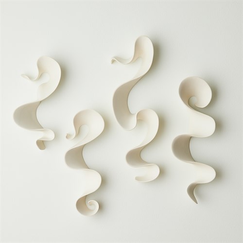 Tempest Wall Ribbons-White