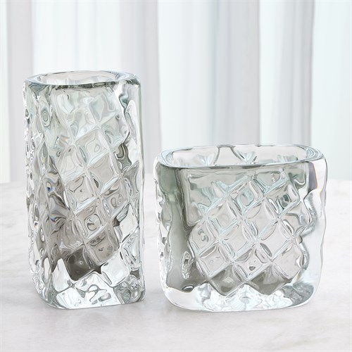 Quilted Vases-Grey