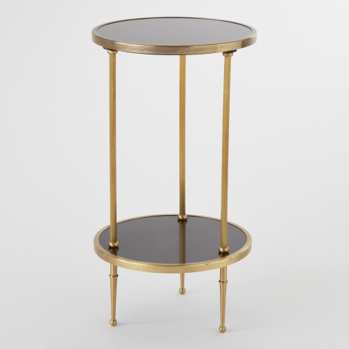 Petite 2 Tiered Table-Antique Brass