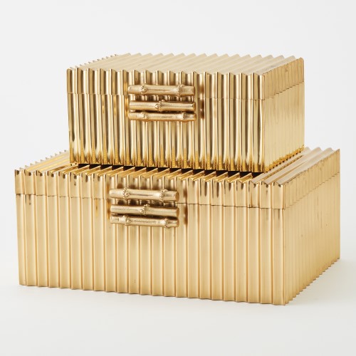 Corrugated Bamboo Box-Brass