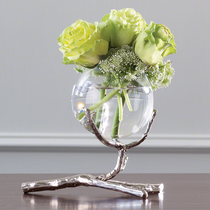 Twig Vase Holder-Nickel Twig Vase Holder-Nickel