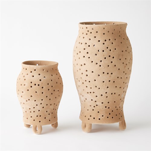 Yassine Candle Holder-Beige Yassine Candle Holder-Beige