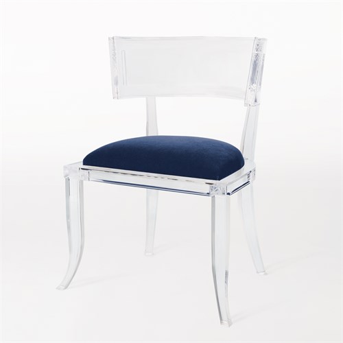 Klismos Acrylic Chair-Admiral Blue Klismos Acrylic Chair-Admiral Blue