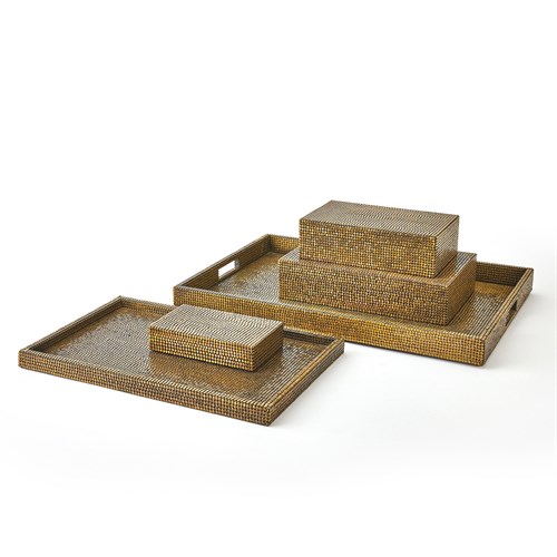 Lames Boxes and Trays-Aged Brass Lames Boxes and Trays-Aged Brass