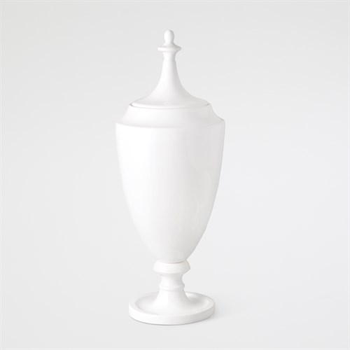 Grande Urn W/Lid-White Grande Urn W/Lid-White