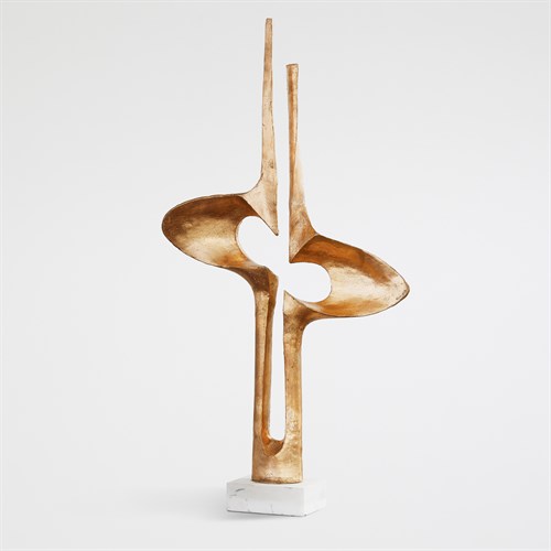 Brother and Sister Sculpture-Gold Leaf Brother and Sister Sculpture-Gold Leaf