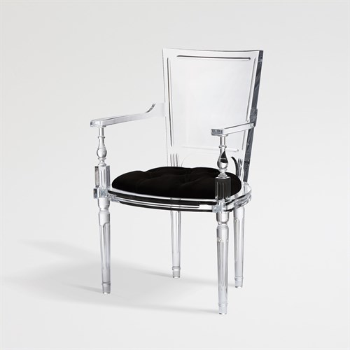 Marilyn Acrylic Arm Chair-Black Marilyn Acrylic Arm Chair-Black