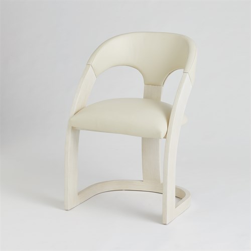 Delia Chair-Antique White-Milk Leather Delia Chair-Antique White-Milk Leather