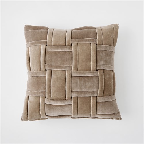 Woven Pillow-Taupe Woven Pillow-Taupe