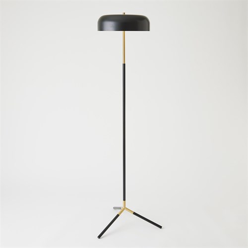 Dome Floor Lamp-Black/Brass Dome Floor Lamp-Black/Brass