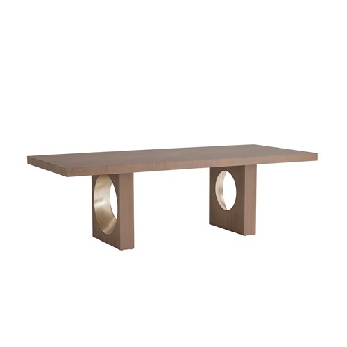 Oculus Dining Table-Nutmeg/Champagne