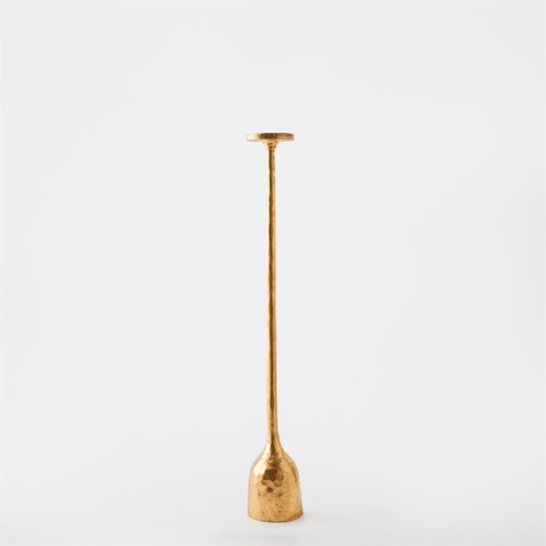 Forged Pillar Candle Holder-Gold Leaf Forged Pillar Candle Holder-Gold Leaf